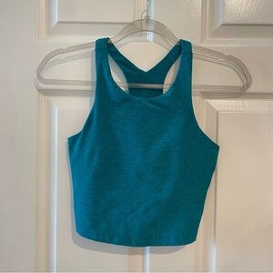 Beyond Yoga Teal Spacedye Cropped Tank
